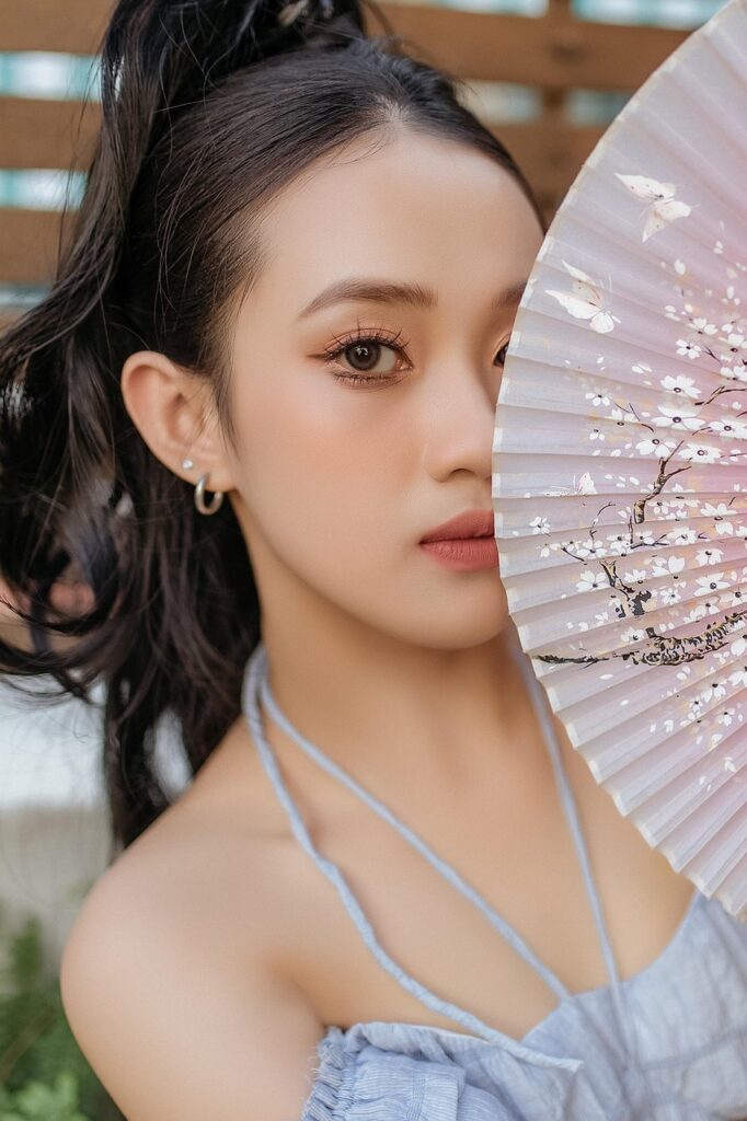 beautiful woman, portrait, fan, woman, pretty, beautiful, asian woman, woman, woman, woman, woman, woman